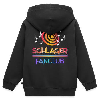 Schlager Fanclub - Kinder Premium Organic Zip Hoodie - Schwarz - Hinten - AI Model Kid Male (0cm)