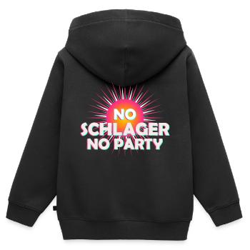 Pas de Schlager, pas de fête - Sweat Premium à capuche zippé enfant bio - noir - Dos - AI Model Kid Male (0cm)