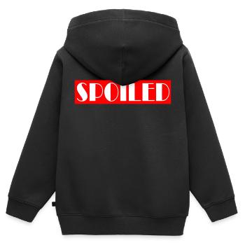 SPOILED - Kinder Premium Organic Zip Hoodie - Schwarz - Hinten - AI Model Kid Male (0cm)