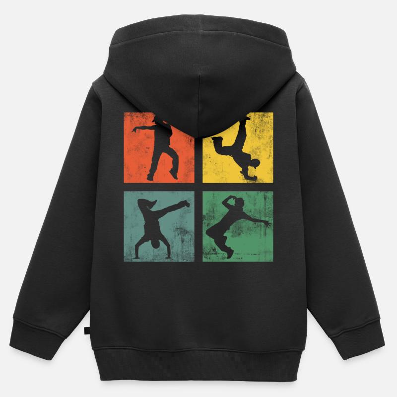 Breakdance Breakdancer Streetdance Streetdancer - Sweat Premium à capuche zippé enfant bio - noir