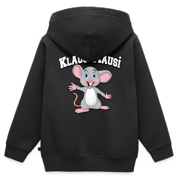 Klaus vorname Klausi Maus witzig Mausi tshirt - Kinder Premium Organic Zip Hoodie - Schwarz - Hinten - AI Model Kid Male (0cm)