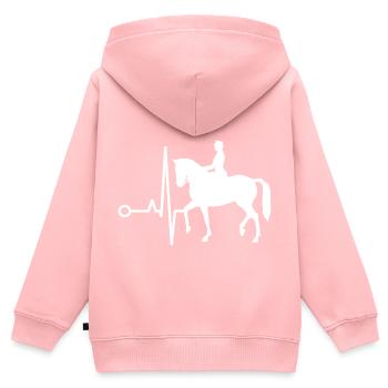 Dressur Dressurreiten Dressurreiter Reiten Pferd - Kinder Premium Organic Zip Hoodie - Rosa - Hinten - AI Model Kid Female (0cm)