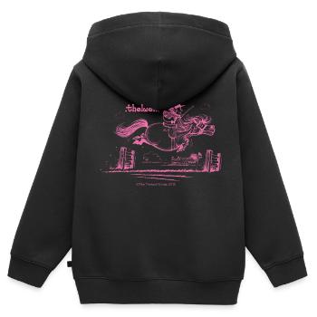 PonyJump Pink Thelwell Cartoon - Kids Premium Organic Zip-up Hoodie - black - Back - AI Model Kid Male (0cm)