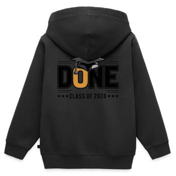Abschlussklasse 2024 Abschlussfeier Schule - Kinder Premium Organic Zip Hoodie - Schwarz - Hinten - AI Model Kid Male (0cm)
