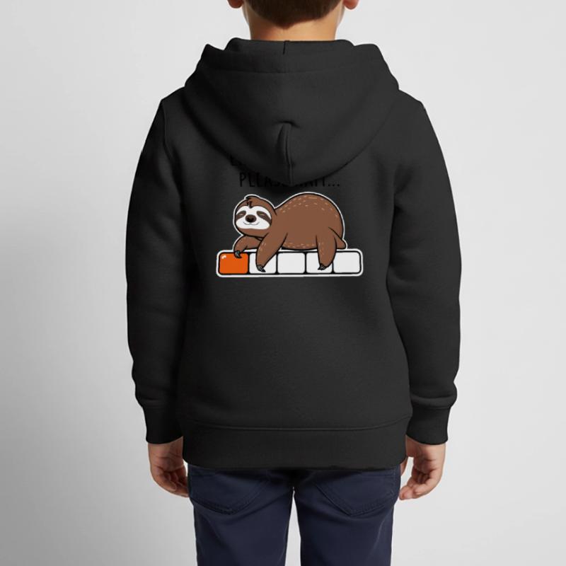 Faultier Energy Loading Please Wait Kinder Premium Organic Zip Hoodie