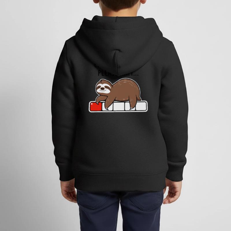 Faultier Energy Loading Please Wait Kinder Premium Organic Zip Hoodie