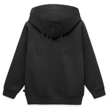 All Are Welcome - Kids Premium Organic Zip-up Hoodie - black - Back - AI Model Kid Male (0cm)