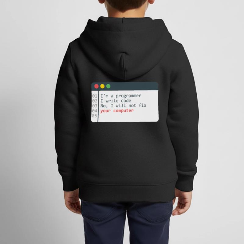 Programmierer HTML Computer Coder Codierung Programmierung Kinder Premium Organic Zip Hoodie