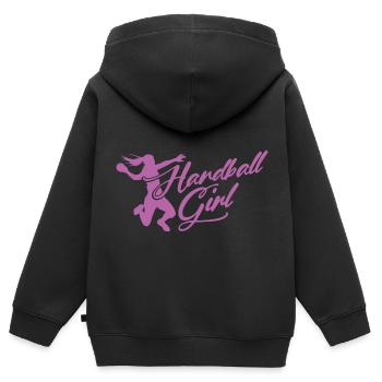 Joueur de handball Dabbing HandballEr Sport Gift - Sweat Premium à capuche zippé enfant bio - noir - Dos - AI Model Kid Male (0cm)