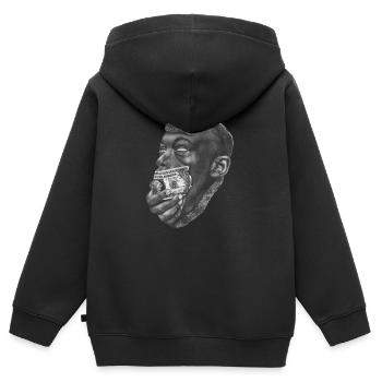 hypocrites - Kids Premium Organic Zip-up Hoodie - black - Back - AI Model Kid Male (0cm)