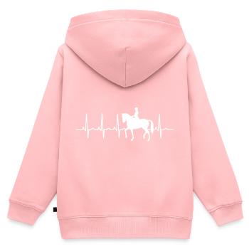 Dressur Dressurreiten Dressurreiter Reiten Pferd - Kinder Premium Organic Zip Hoodie - Rosa - Hinten - AI Model Kid Female (0cm)