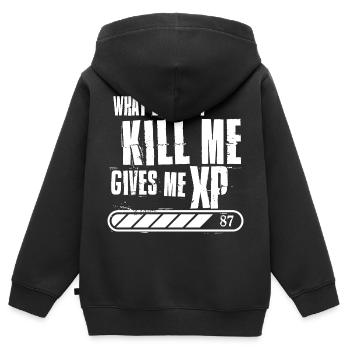 Gaming - Sweat Premium à capuche zippé enfant bio - noir - Dos - AI Model Kid Male (0cm)
