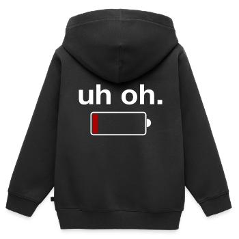 loading bar - Kids Premium Organic Zip-up Hoodie - black - Back - AI Model Kid Male (0cm)
