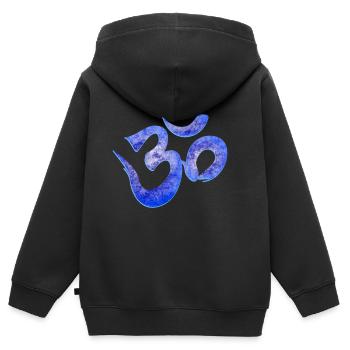 Namaste Spirituell Yoga - Kinder Premium Organic Zip Hoodie - Schwarz - Hinten - AI Model Kid Male (0cm)