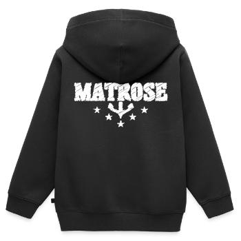 MATROSE - Kinder Premium Organic Zip Hoodie - Schwarz - Hinten - AI Model Kid Male (0cm)