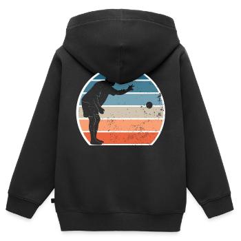 petanque pétanque boule Motiv - Kinder Premium Organic Zip Hoodie - Schwarz - Hinten - AI Model Kid Male (0cm)