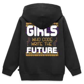 Programmierer Für Entwickler Entwickler - Kinder Premium Organic Zip Hoodie - Schwarz - Hinten - AI Model Kid Male (0cm)