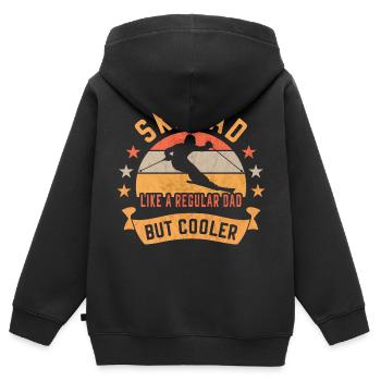 Ski Dad Cooler Daddy SkiEr Ski Mountain - Kinder Premium Organic Zip Hoodie - Schwarz - Hinten - AI Model Kid Male (0cm)