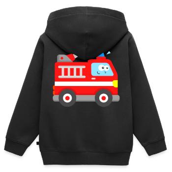 Fire brigade - Kids Premium Organic Zip-up Hoodie - black - Back - AI Model Kid Male (0cm)