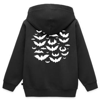 Fledermäuse - T-Shirts, Sweatshirts, Hüte & Rucksäcke - Kinder Premium Organic Zip Hoodie - Schwarz - Hinten - AI Model Kid Male (0cm)