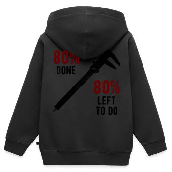 Maschinen-Bediener Maschinenführer Machinist - Kinder Premium Organic Zip Hoodie - Schwarz - Hinten - AI Model Kid Male (0cm)