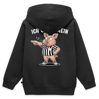 Ich glaub mein Schwein pfeift – Lustiges Shirt - Kinder Premium Organic Zip Hoodie - Schwarz - Hinten - AI Model Kid Male (0cm)