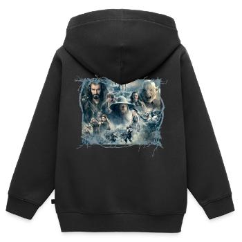 Der Hobbit Die Schlacht der Fünf Heere Charaktere - Kinder Premium Organic Zip Hoodie - Schwarz - Hinten - AI Model Kid Male (0cm)