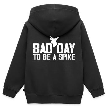 Bad Day to Be a Spike Hunter Hunting Deer - Sweat Premium à capuche zippé enfant bio - noir - Dos - AI Model Kid Male (0cm)