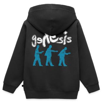 Genesis I Can't Dance Logo - Kids Premium Organic Zip-up Hoodie - black - Back - AI Model Kid Male (0cm)