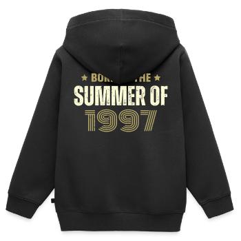 Jahrgang 1997 Jahrgang 1997 Geburtstagsgeschenk - Kinder Premium Organic Zip Hoodie - Schwarz - Hinten - AI Model Kid Male (0cm)