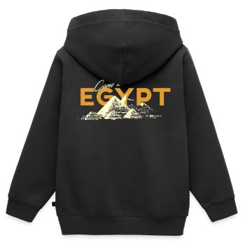 come to egypt - Kinder Premium Organic Zip Hoodie - Schwarz - Hinten - AI Model Kid Male (0cm)