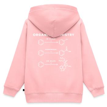 Chimie organique - Sweat Premium à capuche zippé enfant bio - rose - Dos - AI Model Kid Female (0cm)