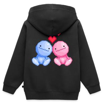 Nohohon in love with Valentine's Day - Kids Premium Organic Zip-up Hoodie - black - Back - AI Model Kid Male (0cm)