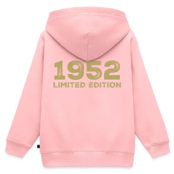 Geburtstagsgeschenk Jahrgang 1952 Jahrgang 1952 - Kinder Premium Organic Zip Hoodie - Rosa - Hinten - AI Model Kid Female (0cm)