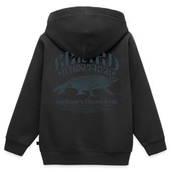 Jackson's Chamäleon Echsenflüsterer - Kinder Premium Organic Zip Hoodie - Schwarz - Hinten - AI Model Kid Male (0cm)