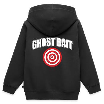 Appât fantôme Paranormal Cible Chasseur d’ - Sweat Premium à capuche zippé enfant bio - noir - Dos - AI Model Kid Male (0cm)