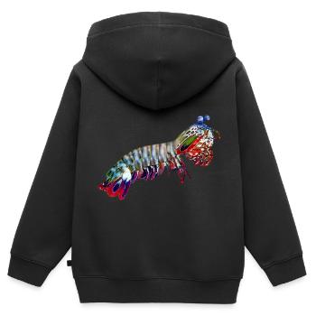 Mantis-Shrimp - Kinder Premium Organic Zip Hoodie - Schwarz - Hinten - AI Model Kid Male (0cm)