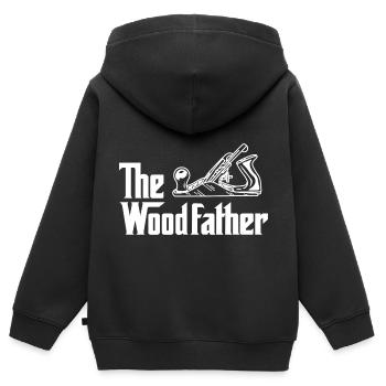 Schreiner Tischler Zimmermann - Kinder Premium Organic Zip Hoodie - Schwarz - Hinten - AI Model Kid Male (0cm)