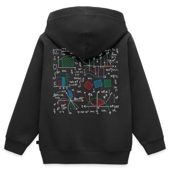 Enthusiast für mathematische Formeln - Kinder Premium Organic Zip Hoodie - Schwarz - Hinten - AI Model Kid Male (0cm)