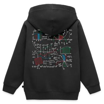 Liebhaber mathematischer Gleichungen Mathe - Kinder Premium Organic Zip Hoodie - Schwarz - Hinten - AI Model Kid Male (0cm)