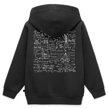 Mathematische Gleichung - Kinder Premium Organic Zip Hoodie - Schwarz - Hinten - AI Model Kid Male (0cm)