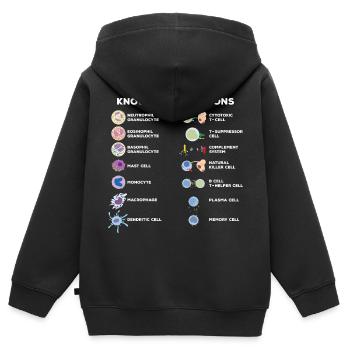 Science Expériences - Sweat Premium à capuche zippé enfant bio - noir - Dos - AI Model Kid Male (0cm)