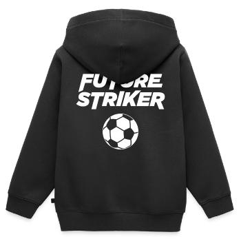 Future Striker - Kids Premium Organic Zip-up Hoodie - black - Back - AI Model Kid Male (0cm)