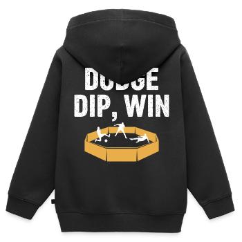 Dip Win Gaga Ball Master - Kinder Premium Organic Zip Hoodie - Schwarz - Hinten - AI Model Kid Male (0cm)