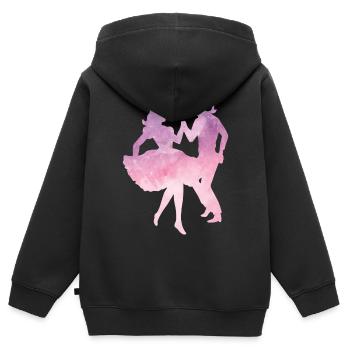 Salsa danse Valse Jazz Rock Cadeau Cooles - Sweat Premium à capuche zippé enfant bio - noir - Dos - AI Model Kid Male (0cm)
