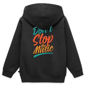 Musik Don't stop Music Cooles Geschenk - Kinder Premium Organic Zip Hoodie - Schwarz - Hinten - AI Model Kid Male (0cm)