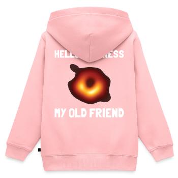 Black Hole Universe Darkness - Kids Premium Organic Zip-up Hoodie - rose - Back - AI Model Kid Female (0cm)