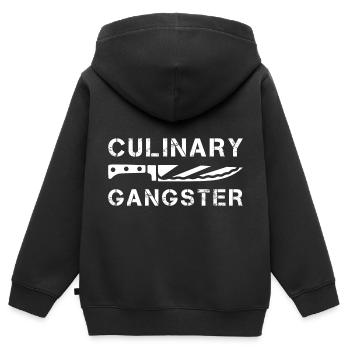 Culinary gangster comedian chef - Kids Premium Organic Zip-up Hoodie - black - Back - AI Model Kid Male (0cm)