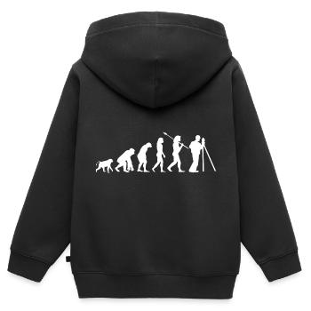 Vermessungs Ingenieur - Kinder Premium Organic Zip Hoodie - Schwarz - Hinten - AI Model Kid Male (0cm)