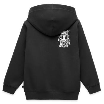 Les vraies filles sont courageuses - Sweat Premium à capuche zippé enfant bio - noir - Dos - AI Model Kid Male (0cm)